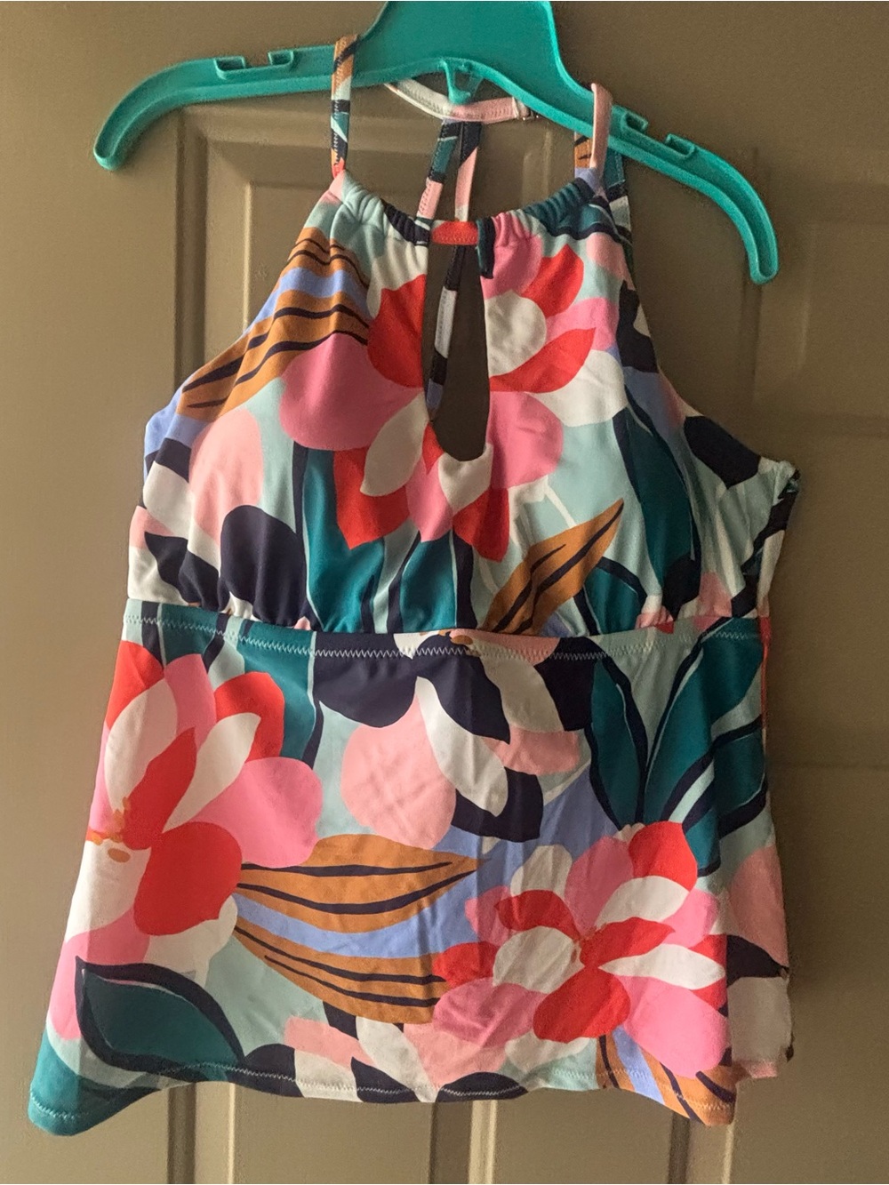 Raisins 16W Floral tankini underwire Swimwear  in Teal, Pink, Red, navy